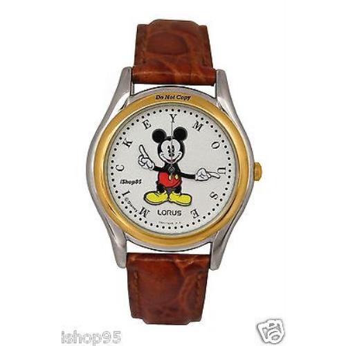 Disney Lorus Mickey Mouse Moving Arms Watch Htf