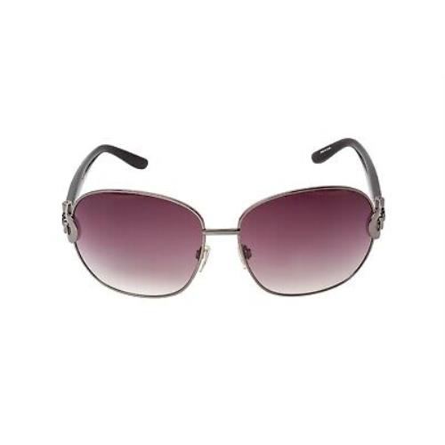 Just Cavalli JC 273S 486 01Z Women`s Purple Silver Square Gradient Sunglasses - Frame: Silver, Lens: Purple