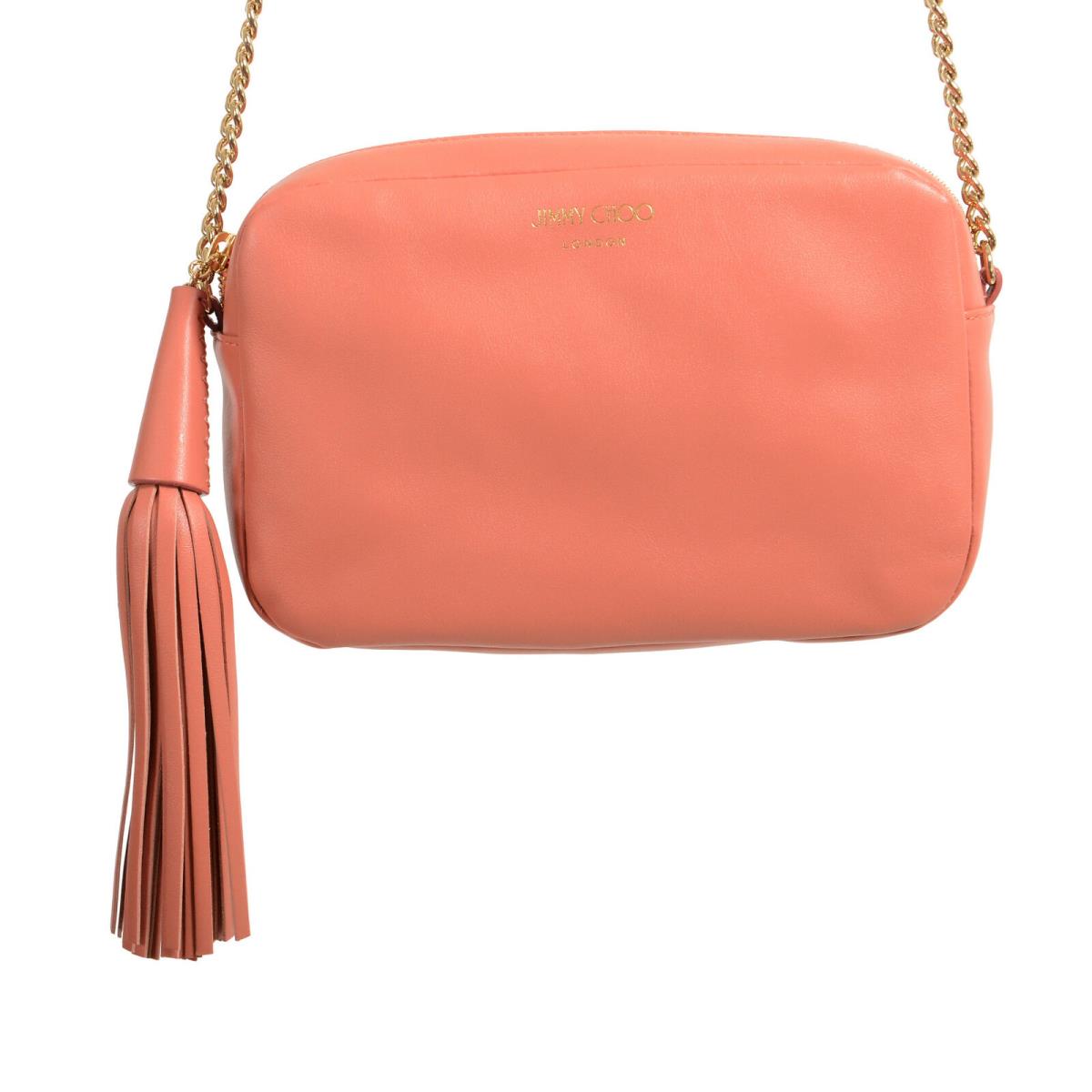 Jimmy Choo Women`s Powder Pink Leather Athini Camera Shoulder Crossbody Bag