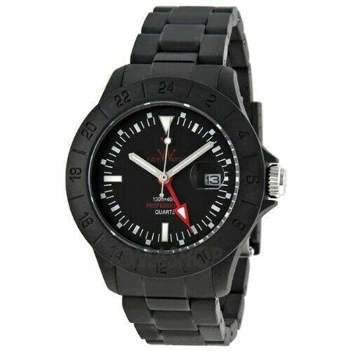 Toywatch Toy Watch Unisex Jet Lag Black Plasteramic 40mm Watch 2001