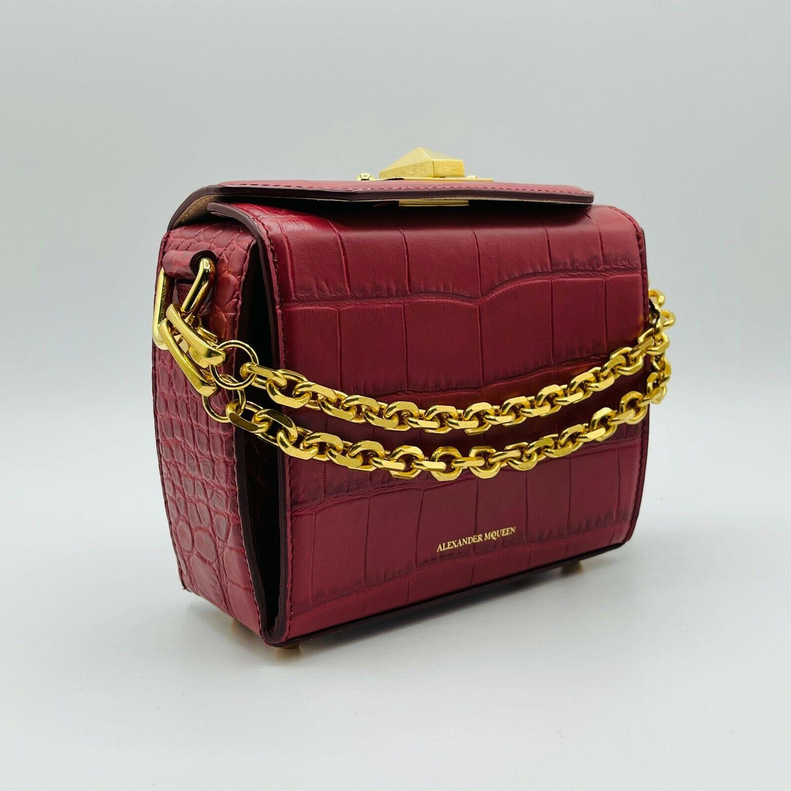 Alexander mcqueen burgundy bag Clearance