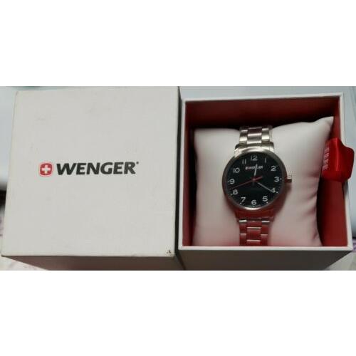 Wenger 01.1621 .102 Avenue Dial Stainless Steel Watch Need Battery