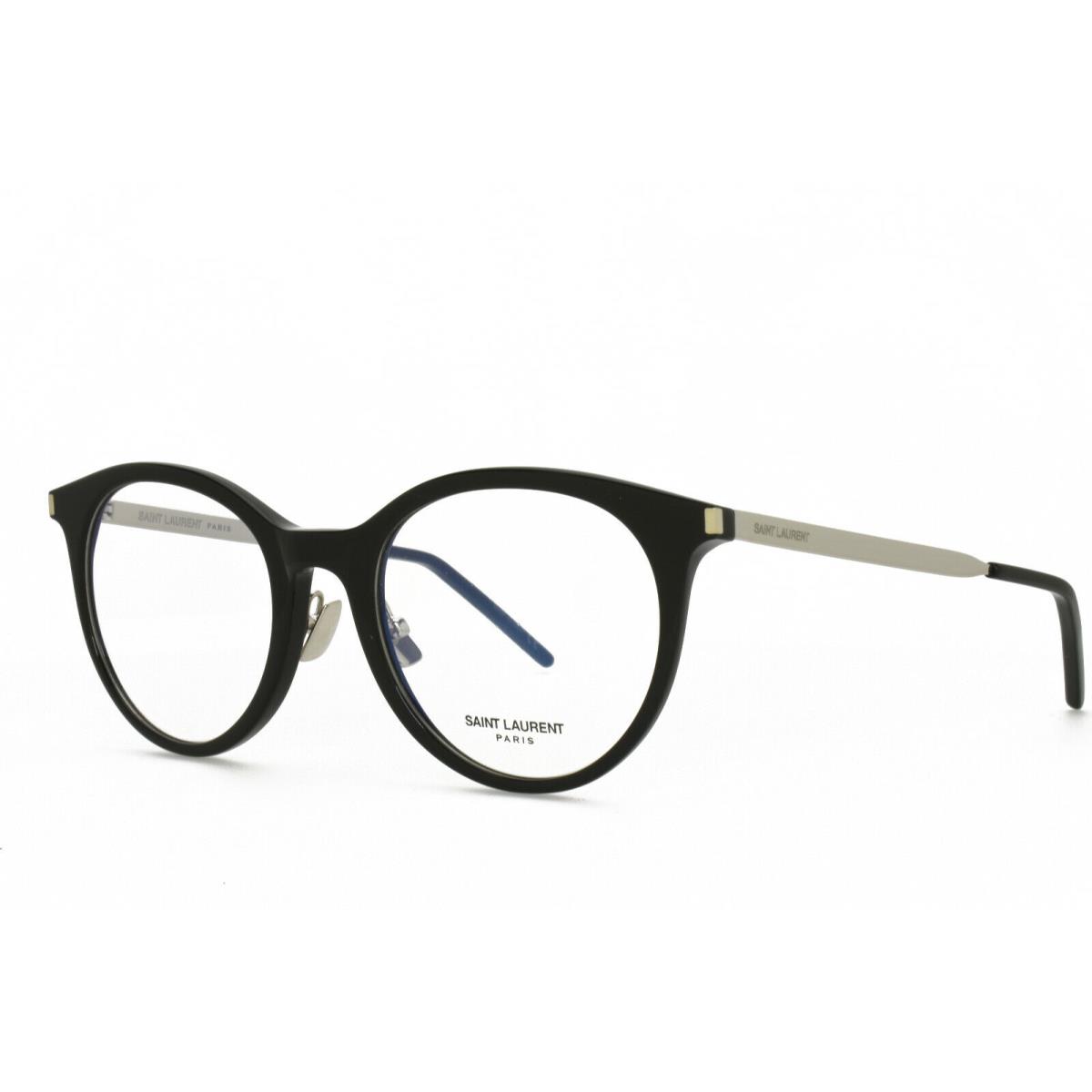 Saint Laurent Ysl 268 002 Black Silver Eyeglasses 50-20-145 - Frame: Black