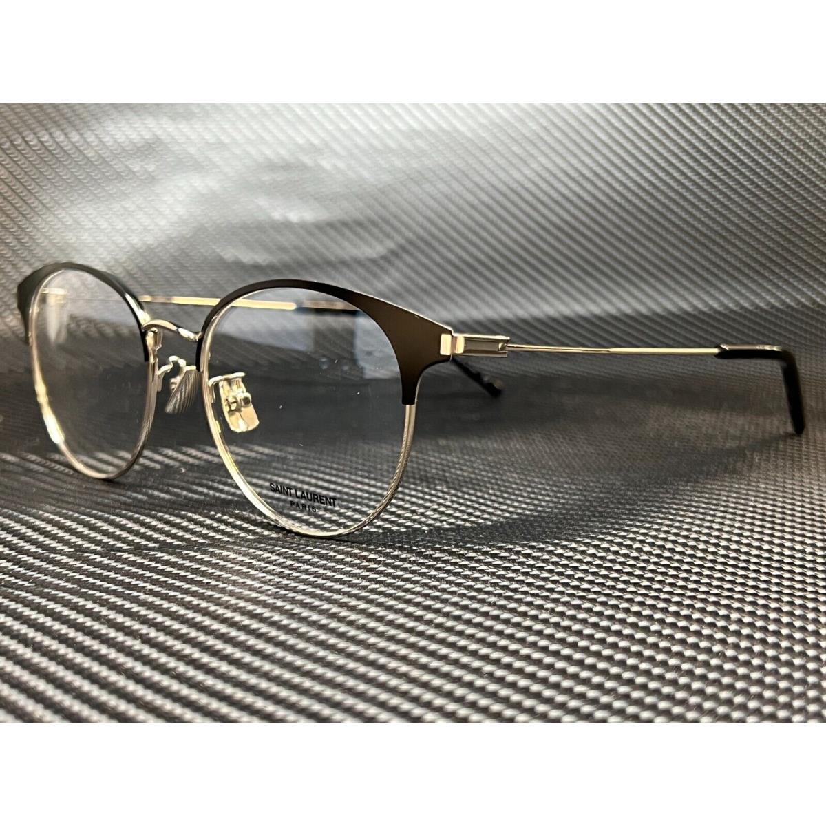 Saint Laurent SL 236/F 002 Black Round Men`s 52 mm Eyeglasses