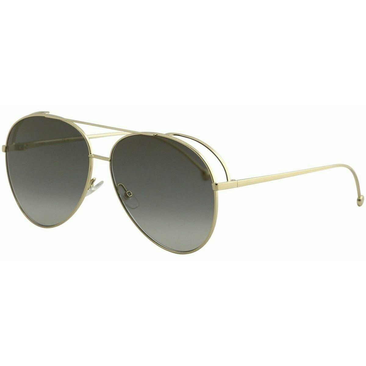 Fendi Sunglasses FF286 J5GFQ 63mm Gold / Gold Mirror / Grey Gradient Aviator