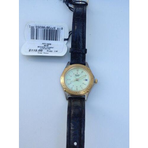 Womens Pulsar Bllack Leather Watch Item PPT152S