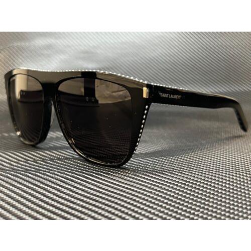 Saint Laurent SL 1 022 Black Rectangle Unisex 59 mm Sunglasses