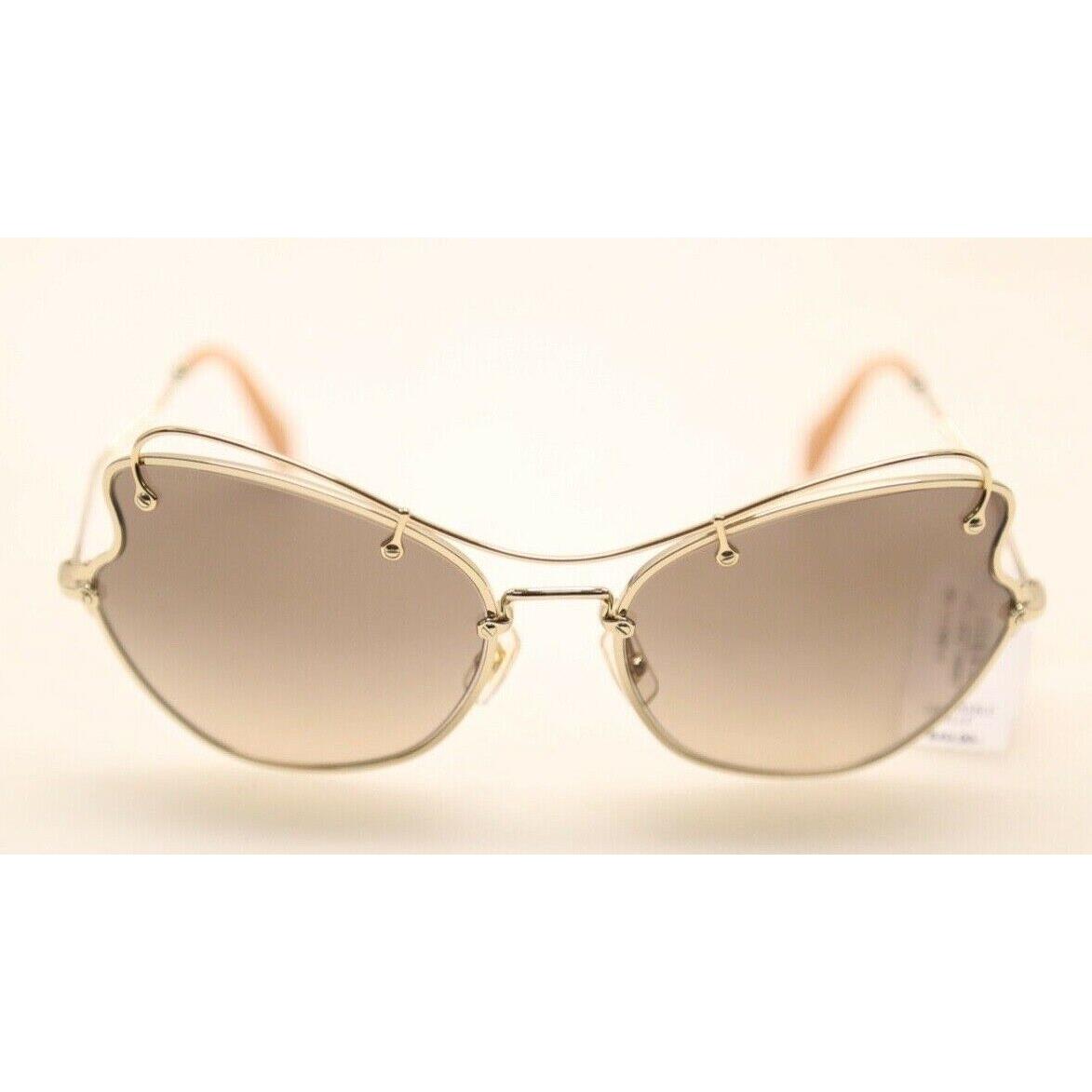 Miu Miu MU 56R ZVN3D0 Pale Gold /brown Gradient 61mm Sunglasses 277