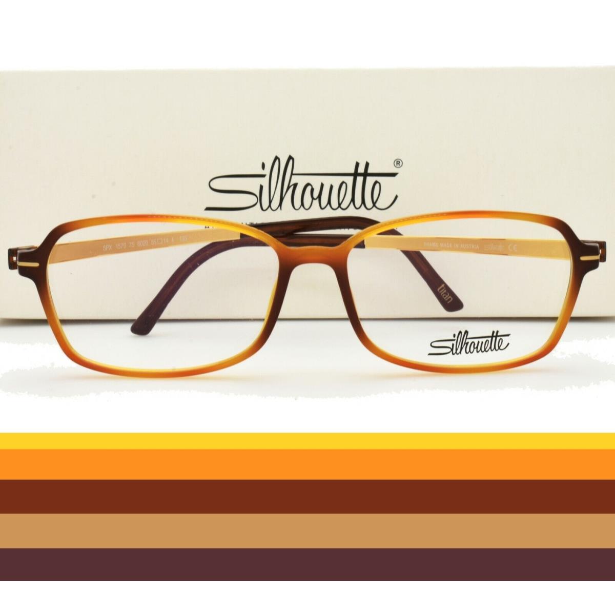 Silhouette Eyeglasses Frame Titan Accent FR 1579 75 6020 55mm Vtg - Frame: Multicolor