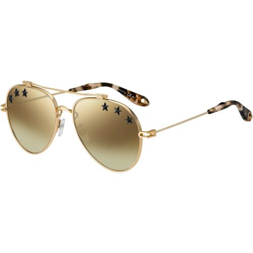Givenchy GV 7057/STARS Gold Coppe/brown Mirror Gradient Ddb/nq Sunglasses - Gold Coppe Frame, Brown Mirror Gradient Lens