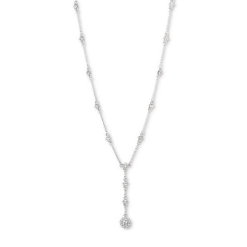 Givenchy Silver-tone Crystal Y Necklace GJ5