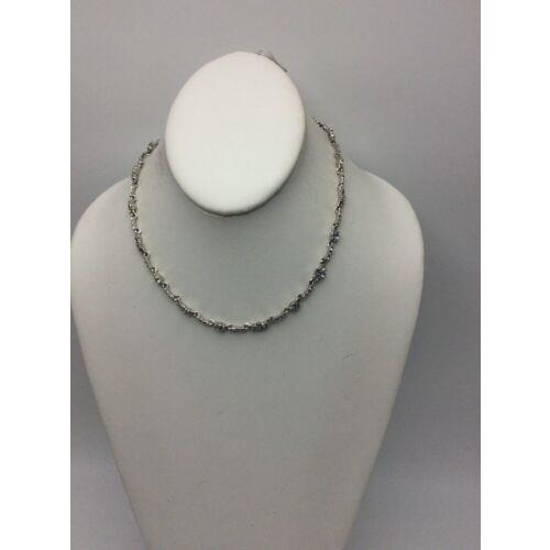 Givenchy Silver Tone Crystal Choker Necklace 748 GN