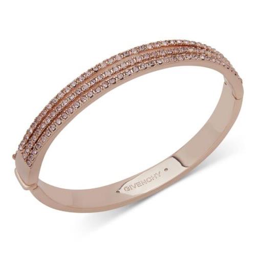 Givenchy Rose Gold Tone Crystal Bangle Bracelet A28