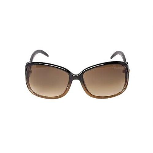 Roberto Cavalli Ixia RC 576S 05F Women`s Brown Square Gradient Sunglasses
