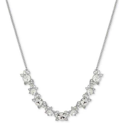 Givenchy Rhodium-plated Embellished with Crystal Frontal Necklace 750 GN