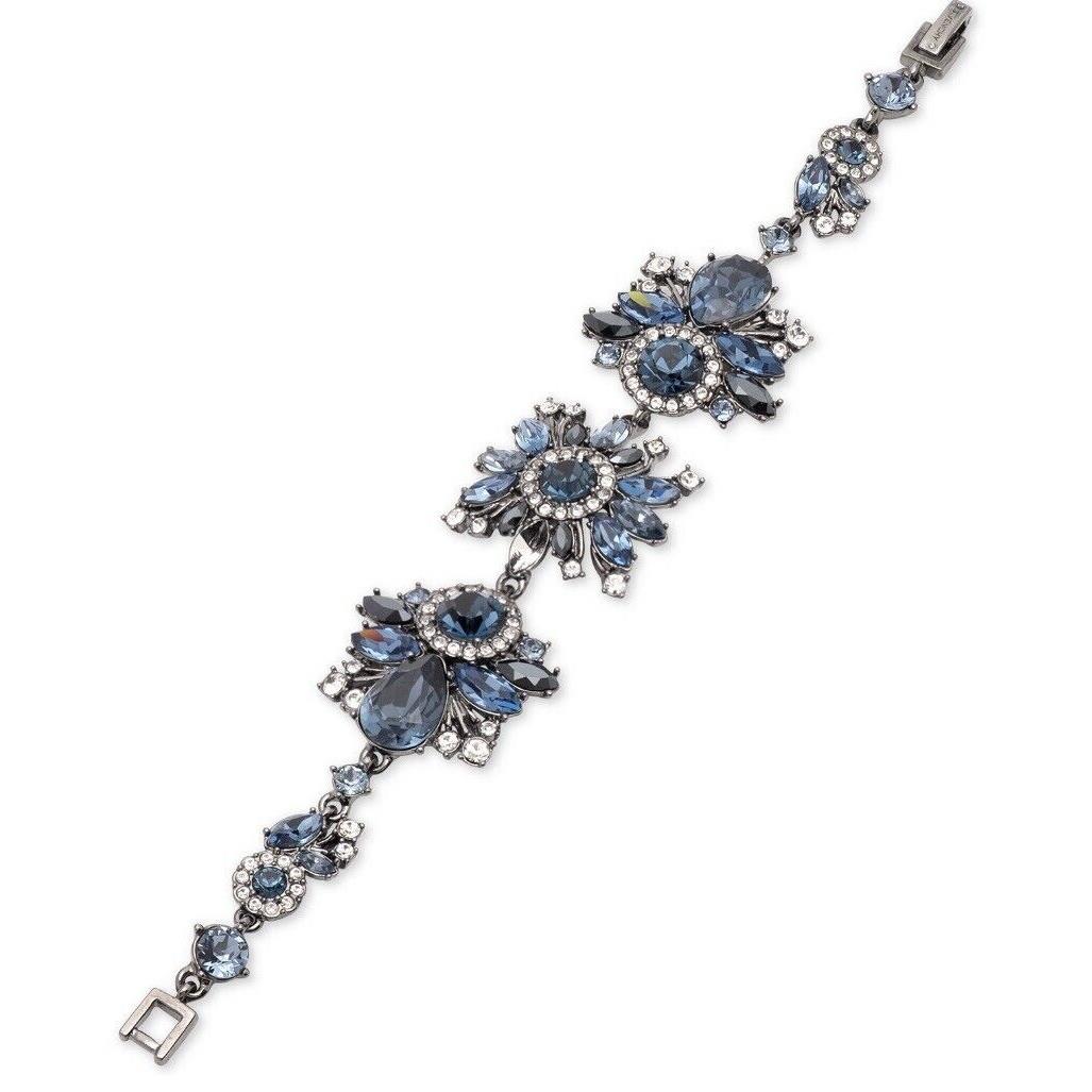 Givenchy Hematite Tone Blue Crystal Flex Bracelet . 121