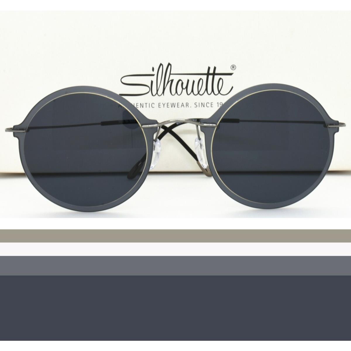 Silhouette Sunglasses Round Silver Grey 9908 60 6052