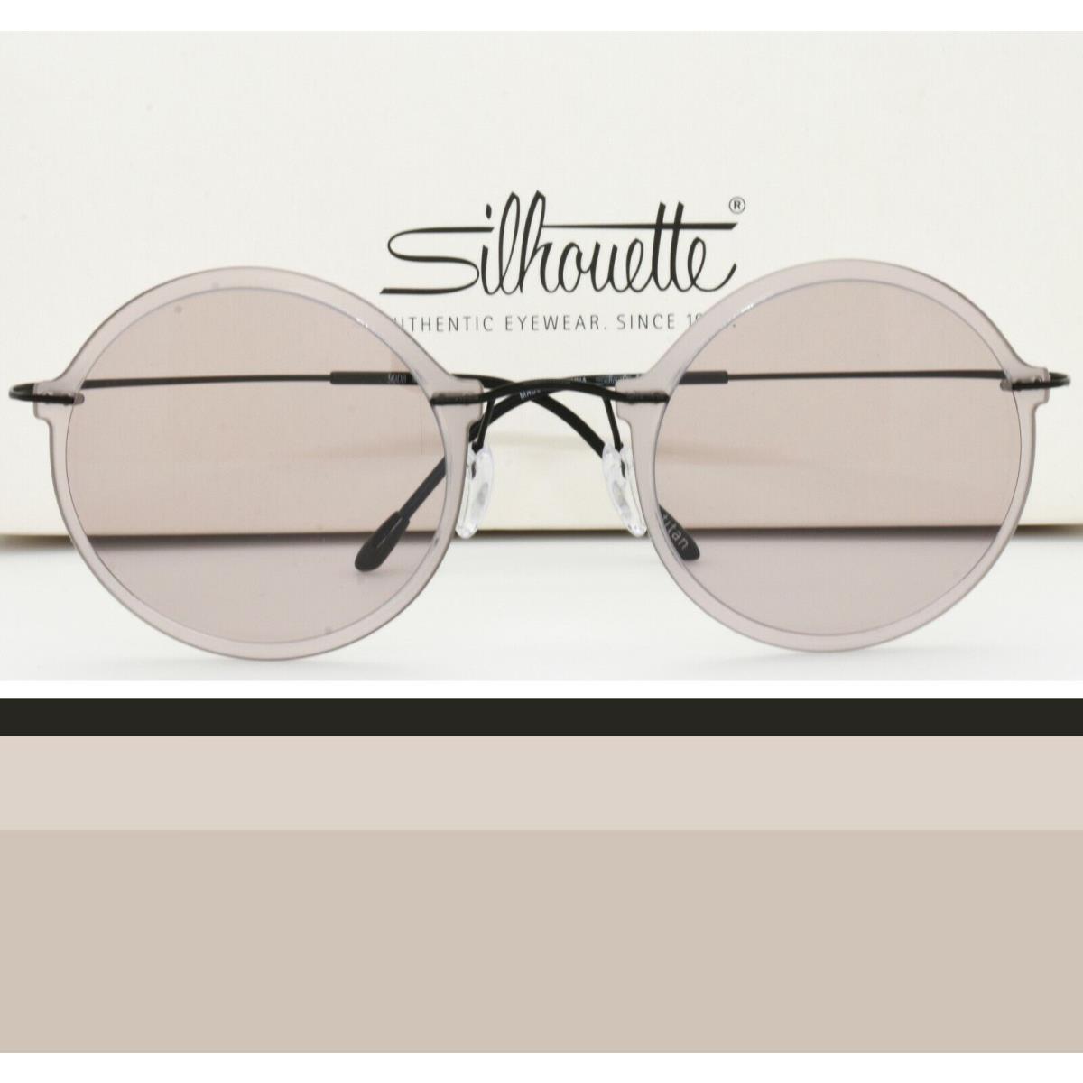 Silhouette Sunglasses Round Black Pink 9908 40 6051 54-19-115