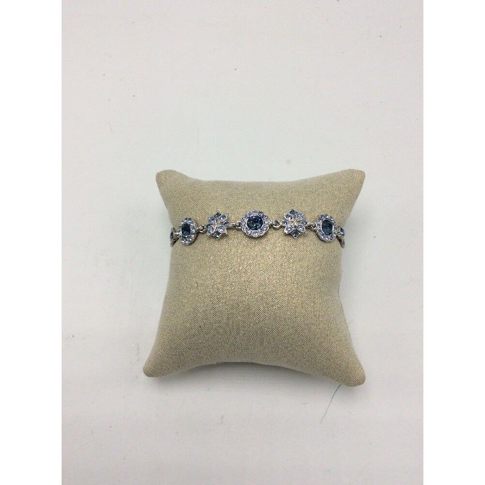 Givenchy Silver Tone Blue Stone Bracelet GD1