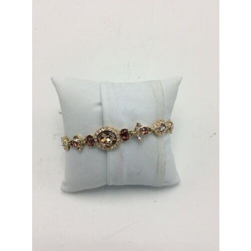 Givenchy Gold Tone Multi Crystal and Pave Link Bracelet 71 GB