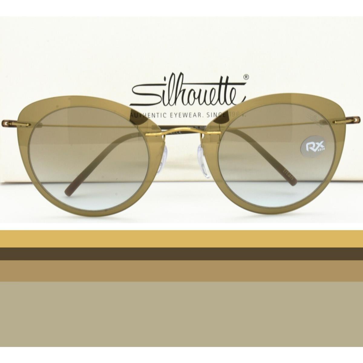 Silhouette Sunglasses Brown Cat Eye 8161 75 5540 Rx Able