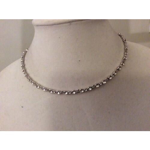 Givenchy Silver Tone Small Round Crystals Necklace Item 99 Gn