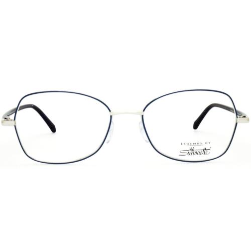 Silhouette Eyeglasses Blue Silver 53-17-130 3506