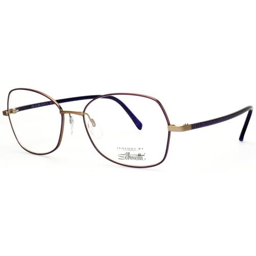 Silhouette Eyeglasses Purple Gold 55-17-130 3506