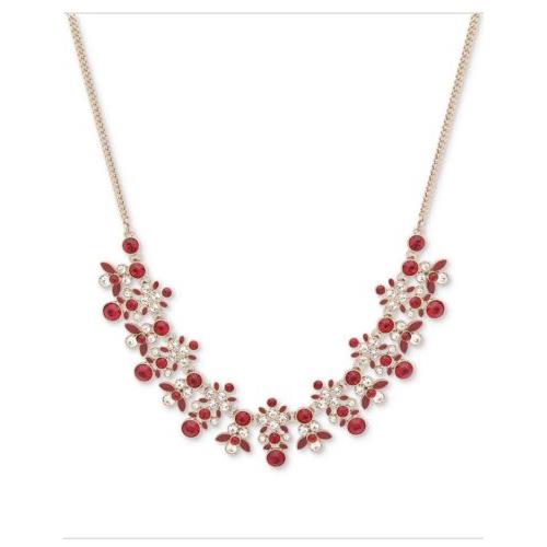 Givenchy Red Clear Crystal Statement Necklace F2