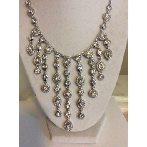 Givenchy Chase Dramtic Crystal Tiered Necklace 205B/t44