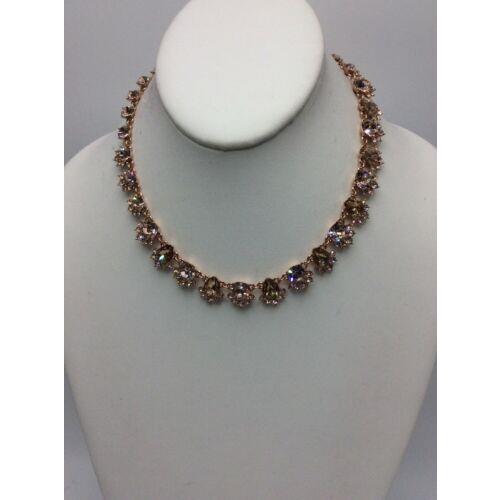 Givenchy Graduated Crystal Rose Gold Collar Necklace 767 GN