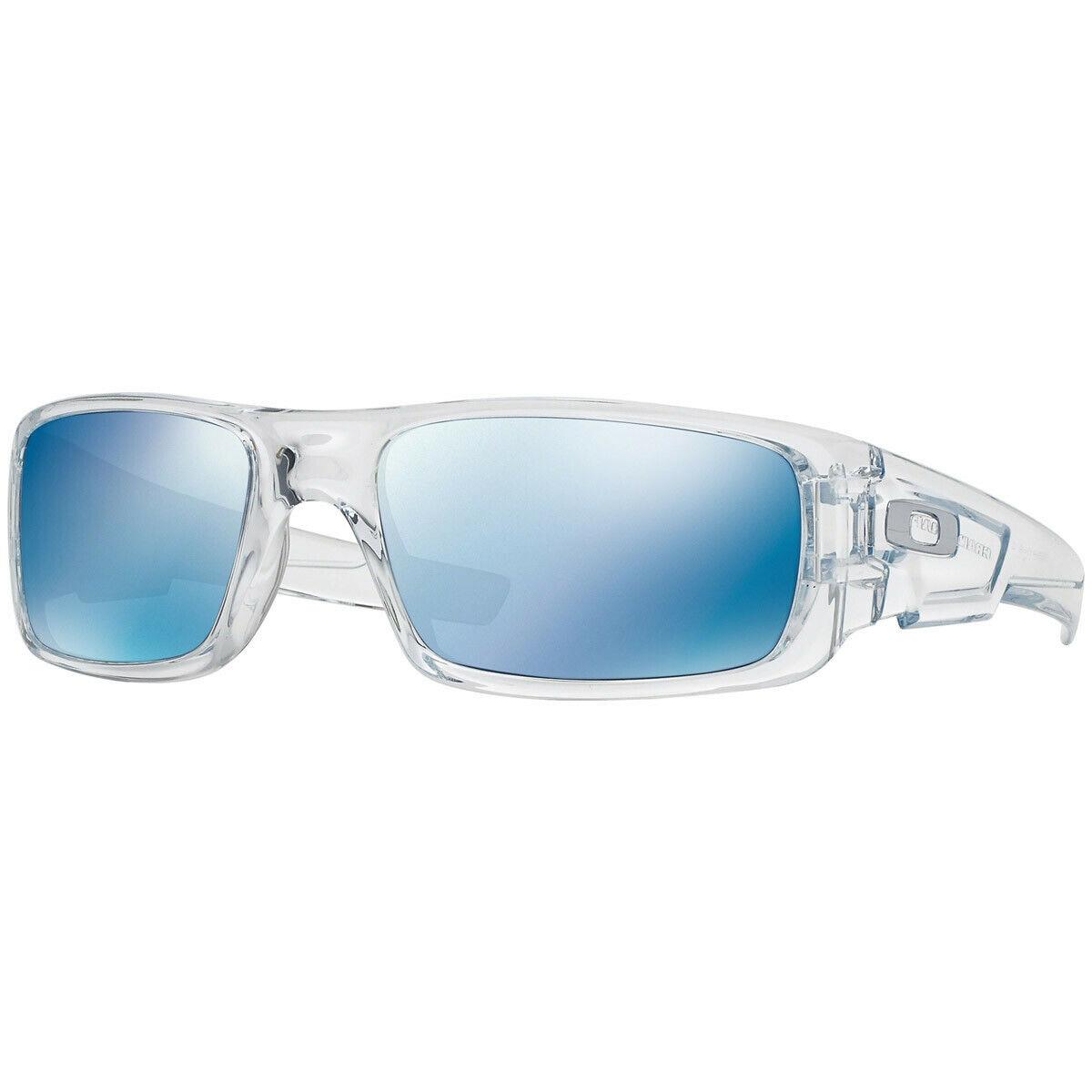 Oakley Crankshaft Sunglasses OO9239-04 Polished Clear Frame / Ice Iridium Lens