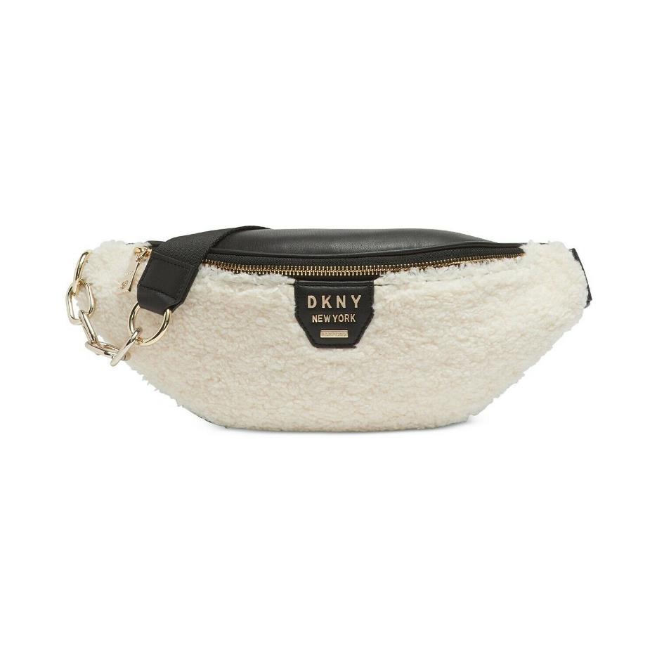 Dkny Sherpa Item Ivory Belt Bag Handbag Nip