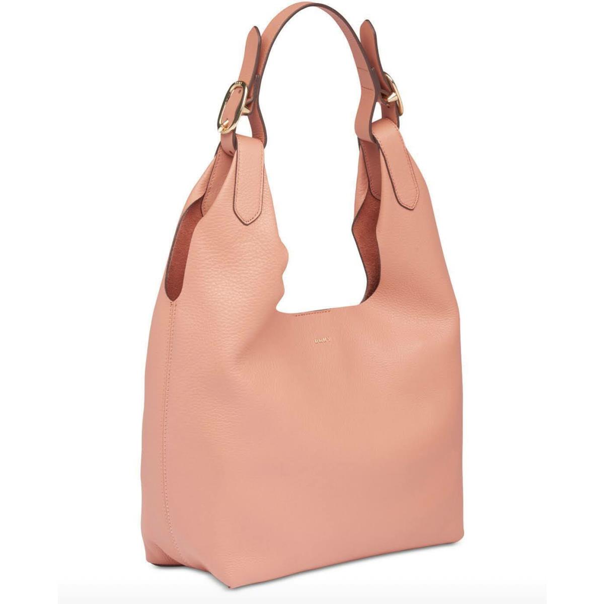 Dkny Wes Hobo Coral Medium Shoulder Bag Tote Handbag Purse Pebbled Leather