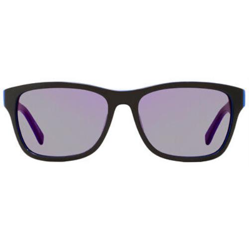 Lacoste sunglasses  - Black Blue Frame, Gray Purple Effect Lens 3