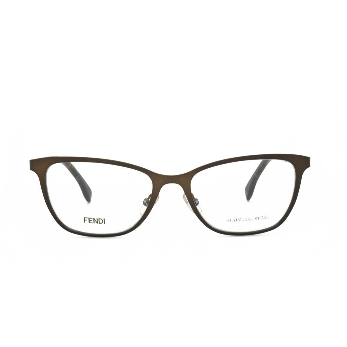 Fendi FF 0011 7SR Rx Eyeglasses 53-17-135 Matte Brown Havana