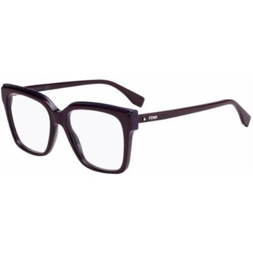 Fendi Ff 0279 Plum 00T7 Square Eyeglasses Size: 52-17-140mm