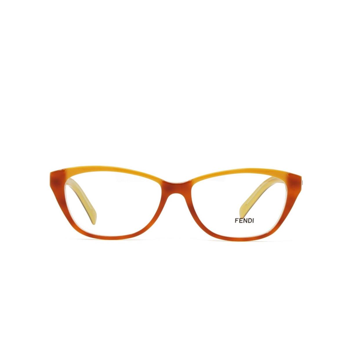 Fendi Women`s Eyeglasses F1002-249 Light Havana Yellow 52mm Demo Lens