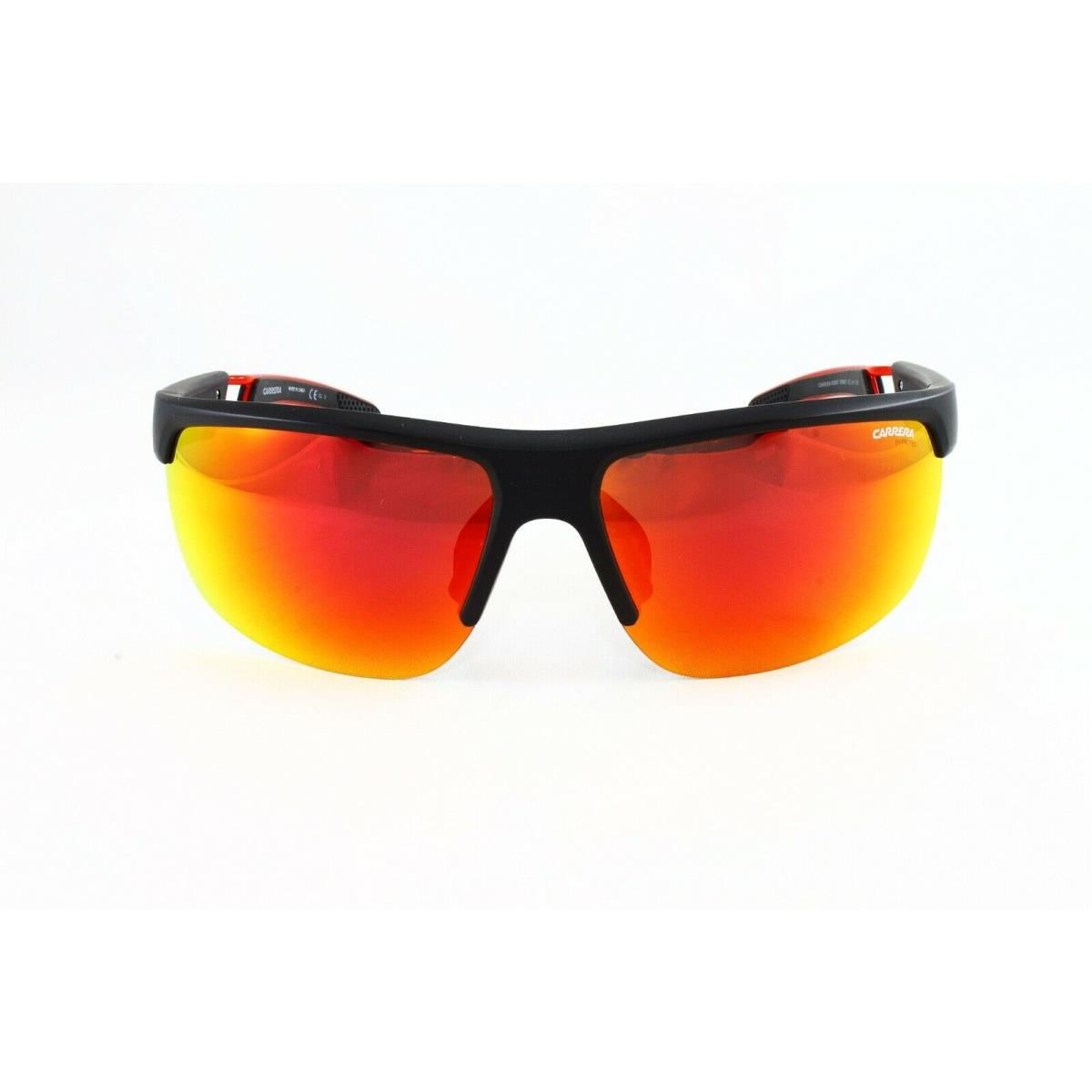 Carrera Men`s Sports Sunglasses CA4005S 003 Matte Black Red Orange Mirror Lens