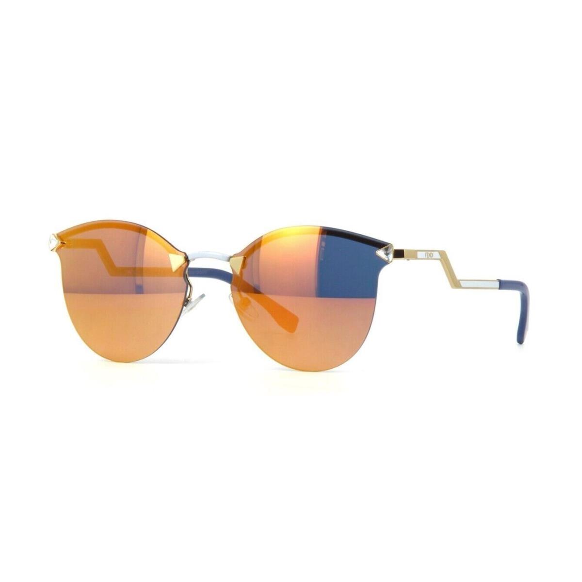 Fendi Iridia FF 0040/S Light Gold Grey/blue Gold Mirror Jfg/sq Sunglasses
