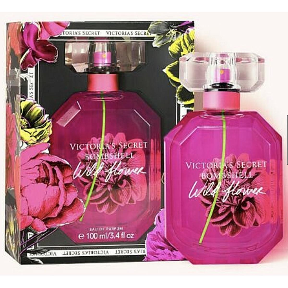 Victoria`s Secret Bombshell Wild Flower Eau Perfum 3.4 oz 100 ml Box