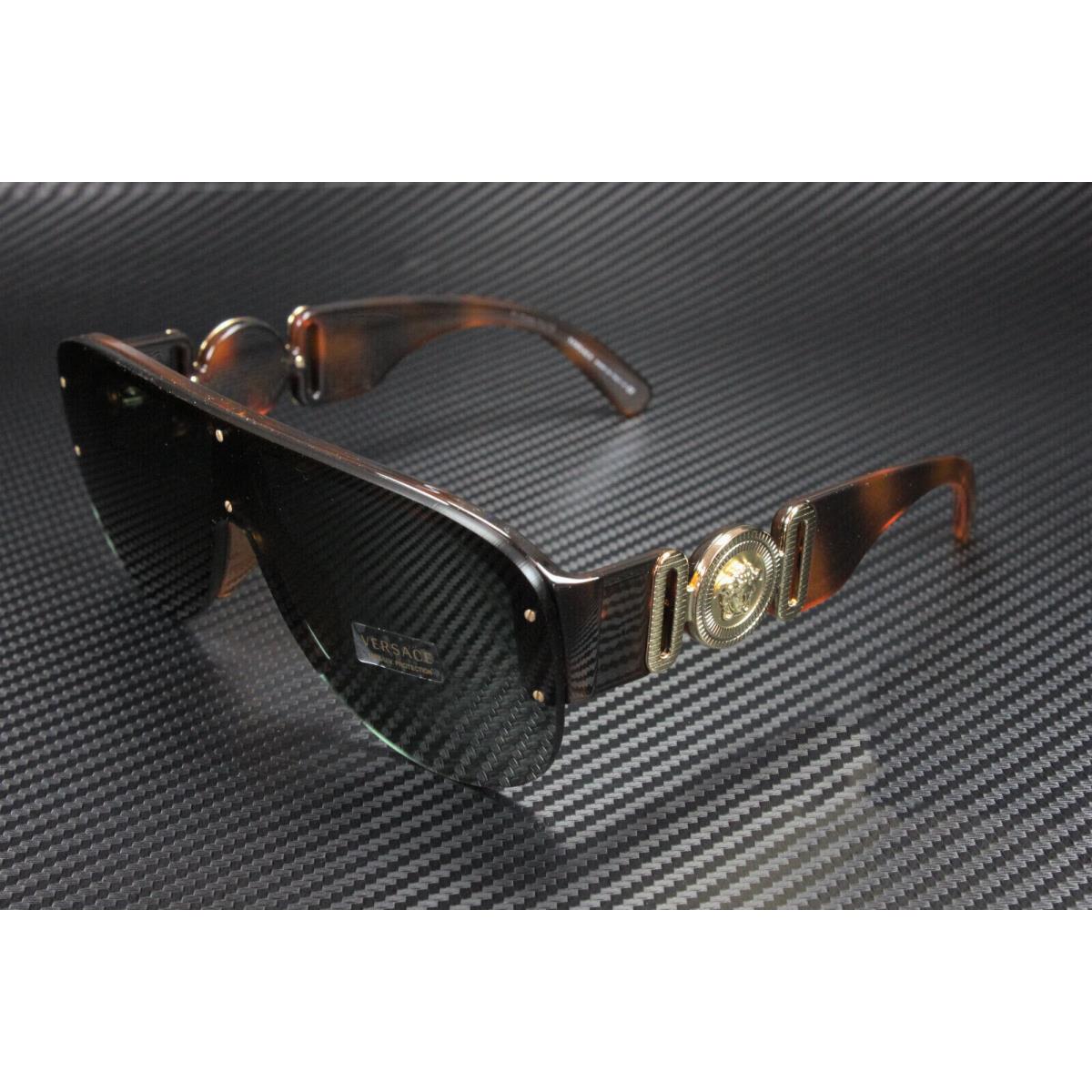 Versace VE4391 531771 Havana Aviator Men`s 48 mm Sunglasses - Frame: Brown, Lens: Green