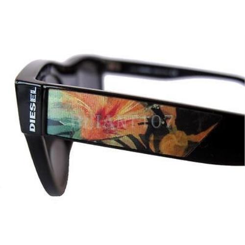 Diesel sunglasses  - Black-Orange-Flower Frame, Gray Lens 8