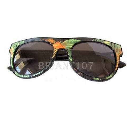 Diesel sunglasses  - Black-Orange-Flower Frame, Gray Lens 4