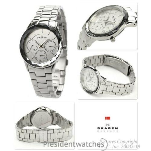 Htf/new Crystal Benzel Chrono Style 344LSXS Skagen Watch-must SEE-$150+V