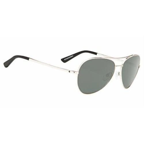 Spy Optics Whistler Aviator Sunglasses Silver/happy Gray/green Polar 1.5 mm 67