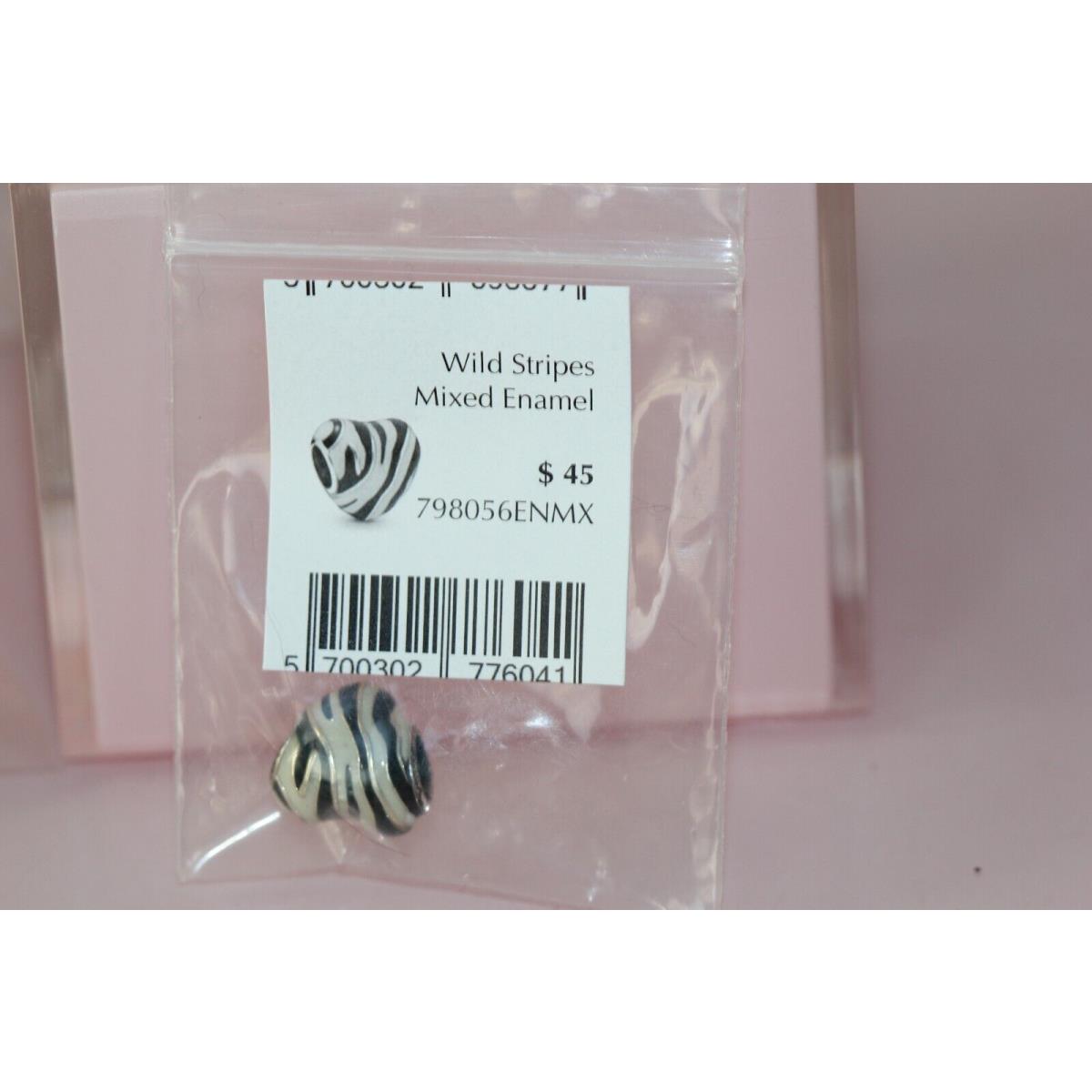 Summer 2019 Pandora Wild Stripes Heart Charm 798056enmx Bagtag Box