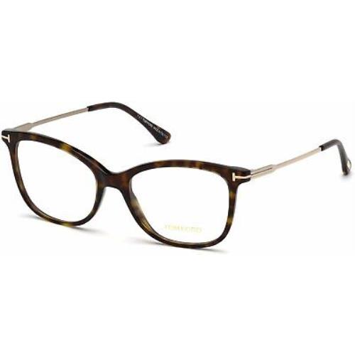 Tom Ford FT 5510-F 052 Dark Havana Womens Eyeglasses with T