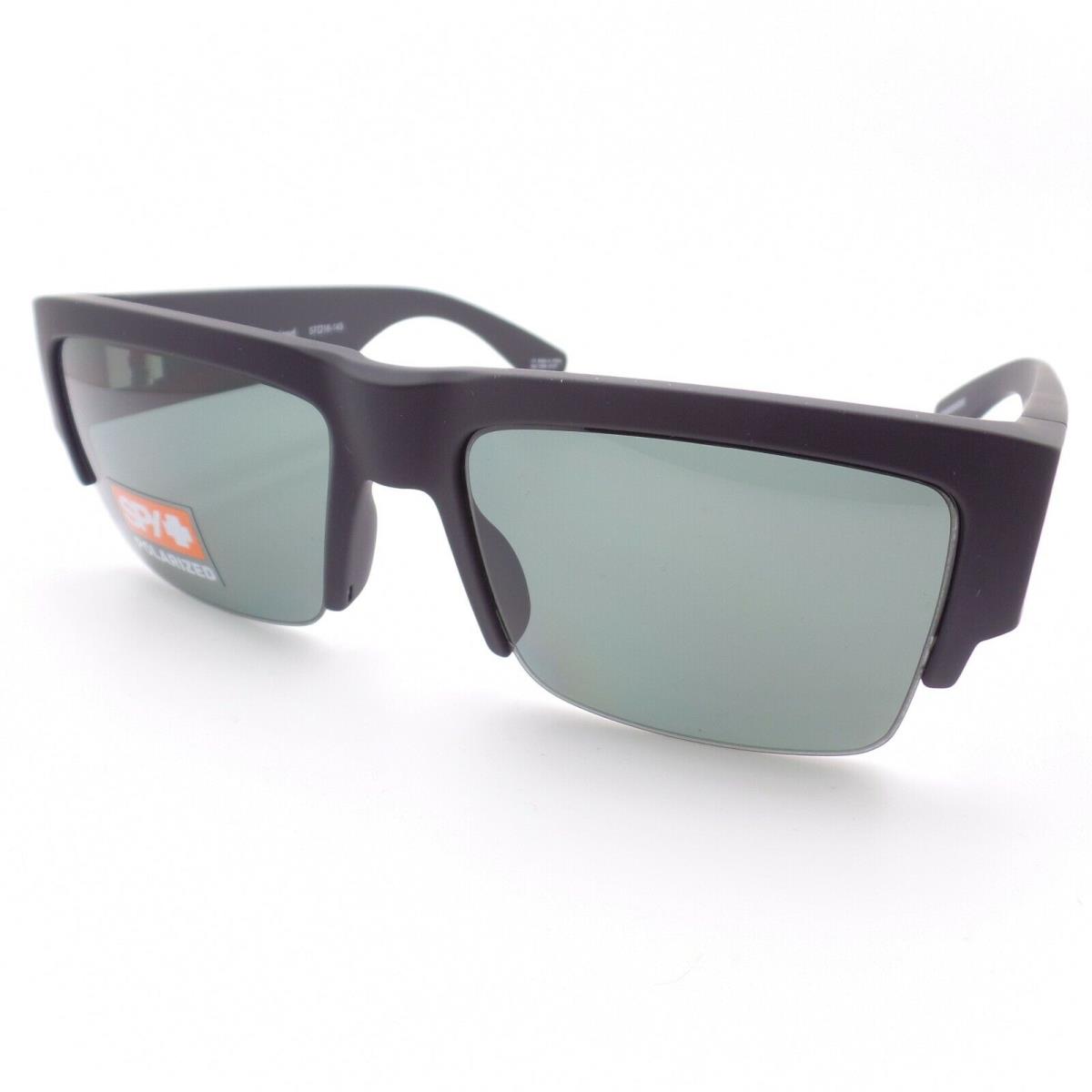 Spy Optics Cyrus 5050 Soft Matte Black Hd+ Gray Green Polarized Sunglasses