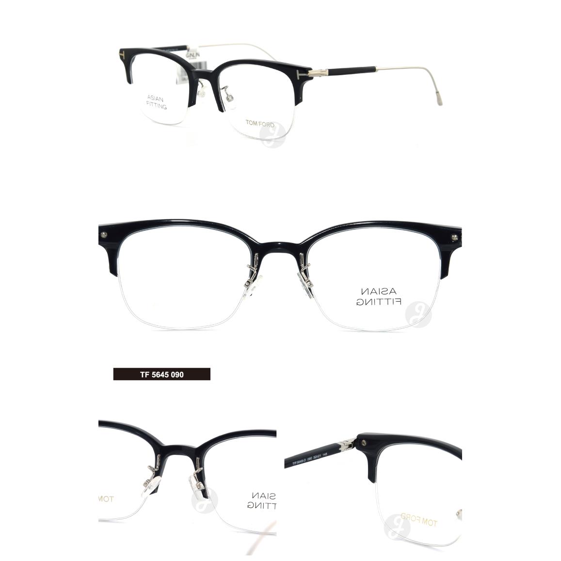 Tom Ford TF5645D FT 5645 090 Black Silver Eyeglasses Optical Frame 52mm - Tom  Ford eyeglasses - 889214078445 | Fash Brands